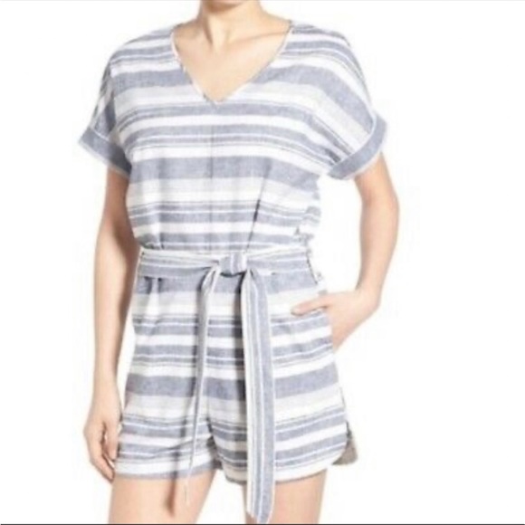 Madewell Linen-Cotton Blend Romper - Picture 2 of 10